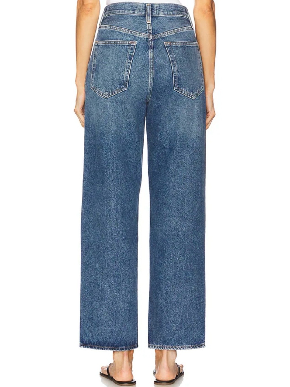 AGOLDE V-Waist Baggy Straight Leg Jeans in Cascade NWT Size 28 - Picture 10 of 12